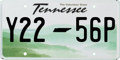 TN license plate Y2256P