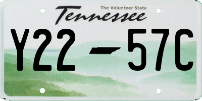 TN license plate Y2257C