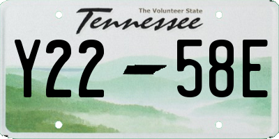 TN license plate Y2258E