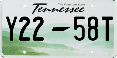 TN license plate Y2258T