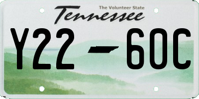 TN license plate Y2260C