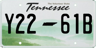 TN license plate Y2261B