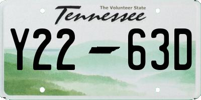 TN license plate Y2263D