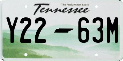 TN license plate Y2263M