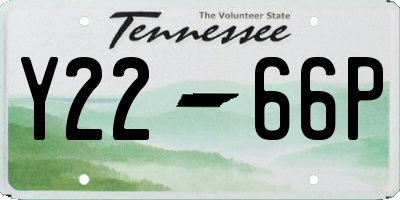TN license plate Y2266P