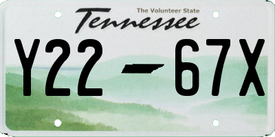 TN license plate Y2267X