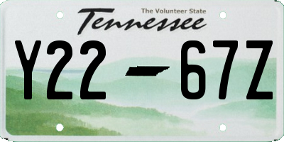 TN license plate Y2267Z