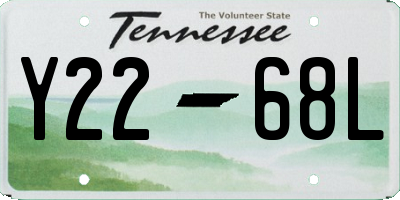 TN license plate Y2268L