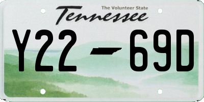 TN license plate Y2269D