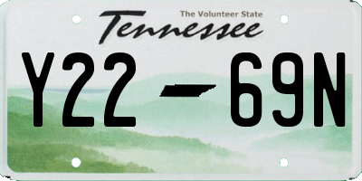 TN license plate Y2269N