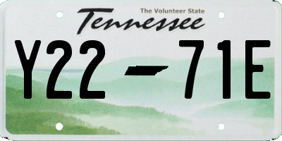 TN license plate Y2271E