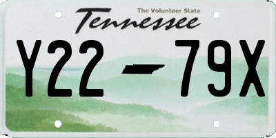 TN license plate Y2279X
