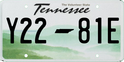 TN license plate Y2281E