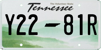 TN license plate Y2281R