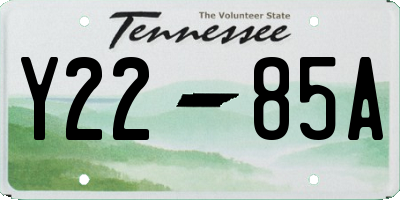 TN license plate Y2285A