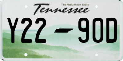 TN license plate Y2290D