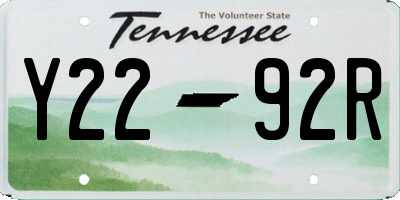 TN license plate Y2292R