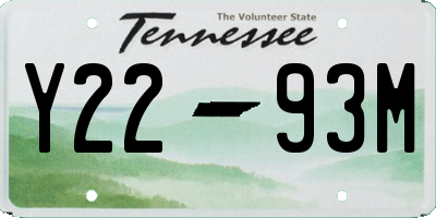 TN license plate Y2293M
