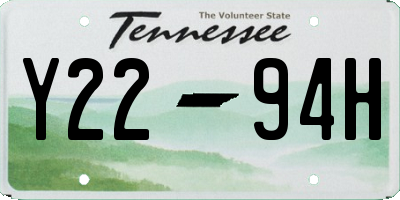 TN license plate Y2294H
