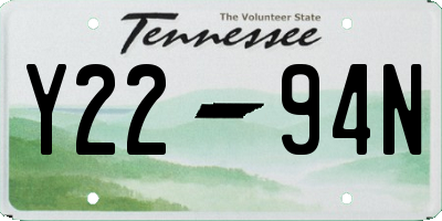 TN license plate Y2294N