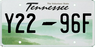 TN license plate Y2296F
