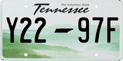TN license plate Y2297F