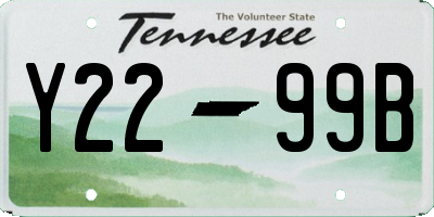 TN license plate Y2299B