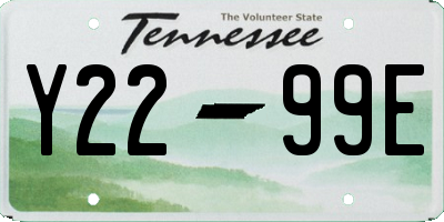 TN license plate Y2299E