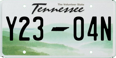TN license plate Y2304N