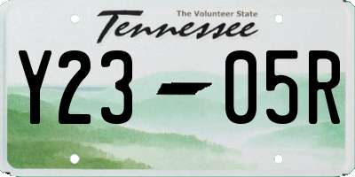TN license plate Y2305R