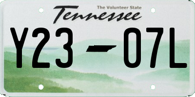 TN license plate Y2307L