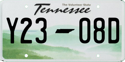 TN license plate Y2308D