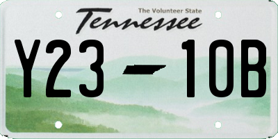 TN license plate Y2310B