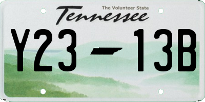 TN license plate Y2313B