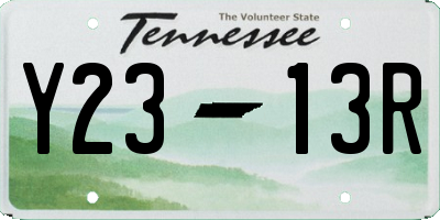 TN license plate Y2313R