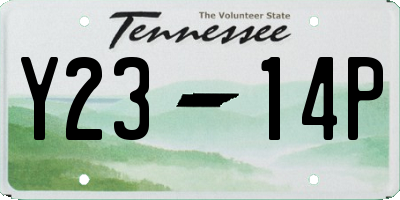 TN license plate Y2314P