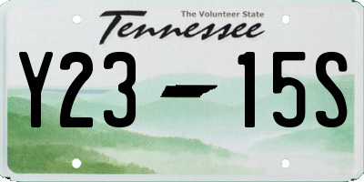 TN license plate Y2315S