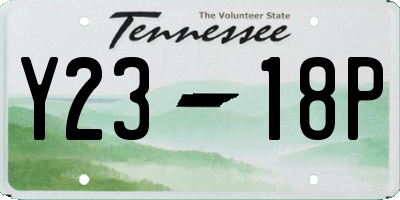 TN license plate Y2318P