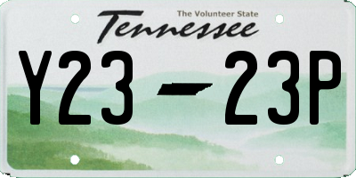 TN license plate Y2323P