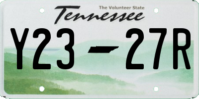 TN license plate Y2327R