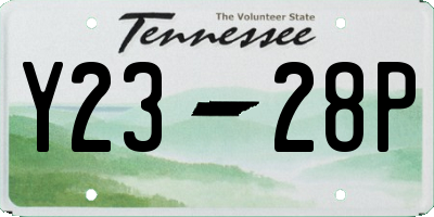 TN license plate Y2328P