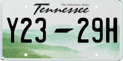 TN license plate Y2329H