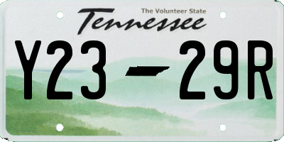 TN license plate Y2329R