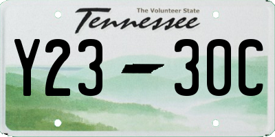 TN license plate Y2330C