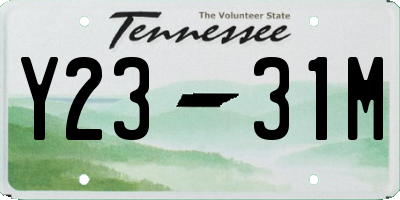 TN license plate Y2331M