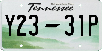 TN license plate Y2331P