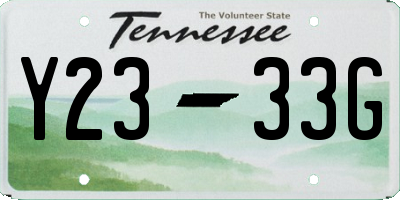 TN license plate Y2333G