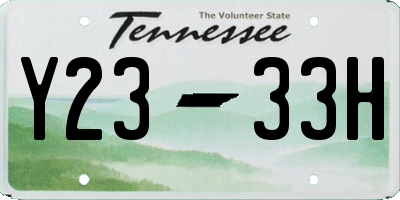 TN license plate Y2333H