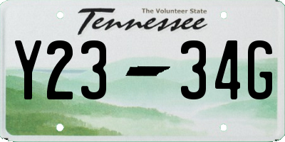 TN license plate Y2334G
