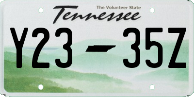 TN license plate Y2335Z